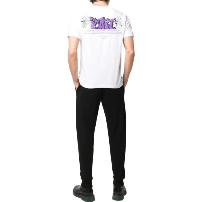 SS22 Geometry Arrow Printing Cotton Short Sleeve White