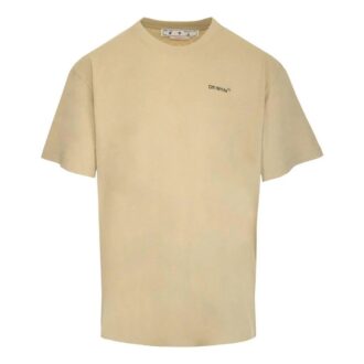 SS22 Geometry Arrow Printing Round Neck Short Sleeve Beige