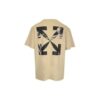 SS22 Geometry Arrow Printing Round Neck Short Sleeve Beige