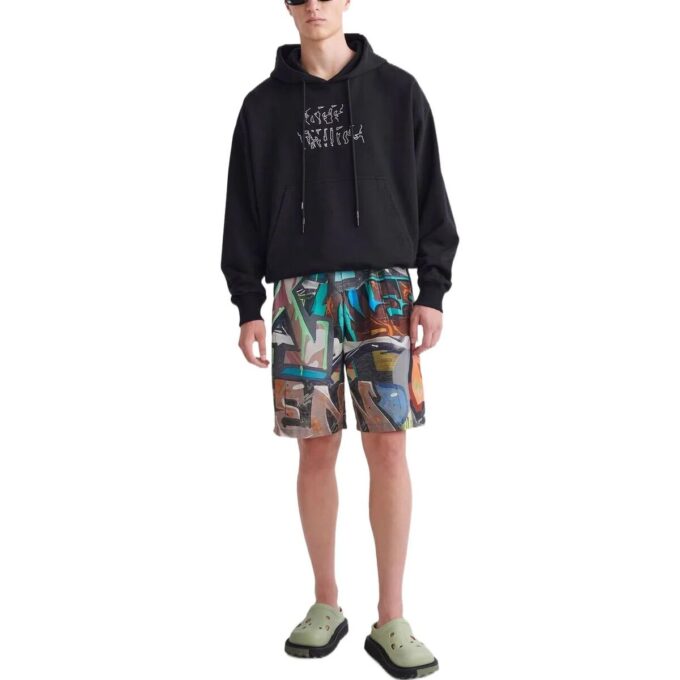 SS22 Graffiti Full Print Printing Shorts Ordinary Version Multi-Color