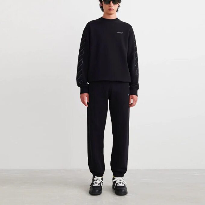 SS22 Logo Pattern Sports Long Pants Ordinary Version Black