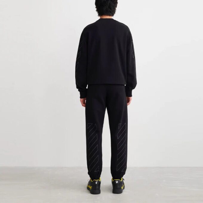 SS22 Logo Pattern Sports Long Pants Ordinary Version Black