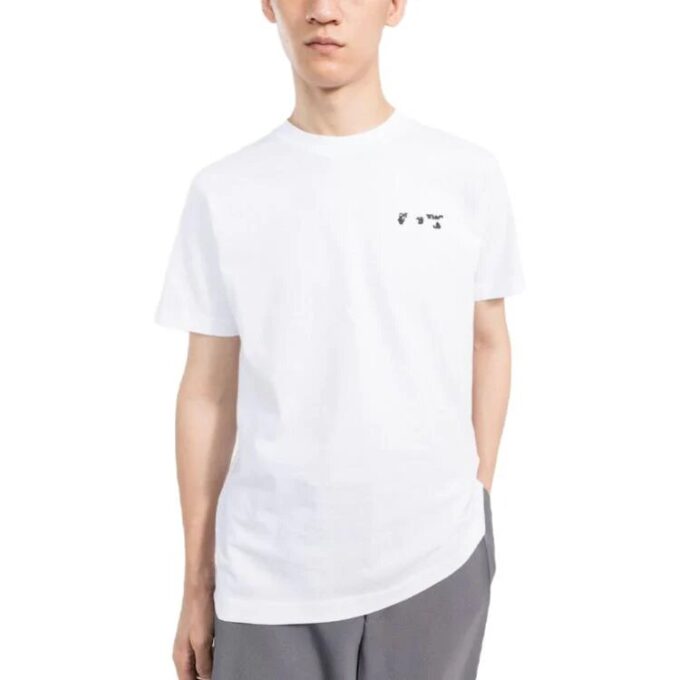 SS22 Logo Printing Round Neck Pullover Short Sleeve Version White