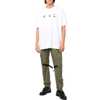 SS22 Logo Printing Short Sleeve Loose Fit White T-Shirt