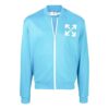 SS22 Logo Printing Solid Color Zipper Jacket Blue