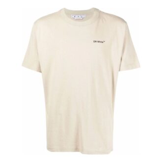 SS22 Logo Round Neck Printing Short Sleeve Beige