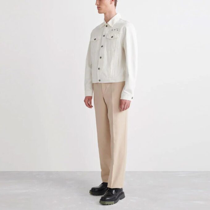 SS22 Logo Shirt Denim Jacket Version White