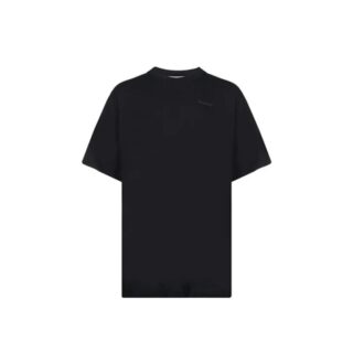 SS22 Pattern Cotton Short Sleeve Black
