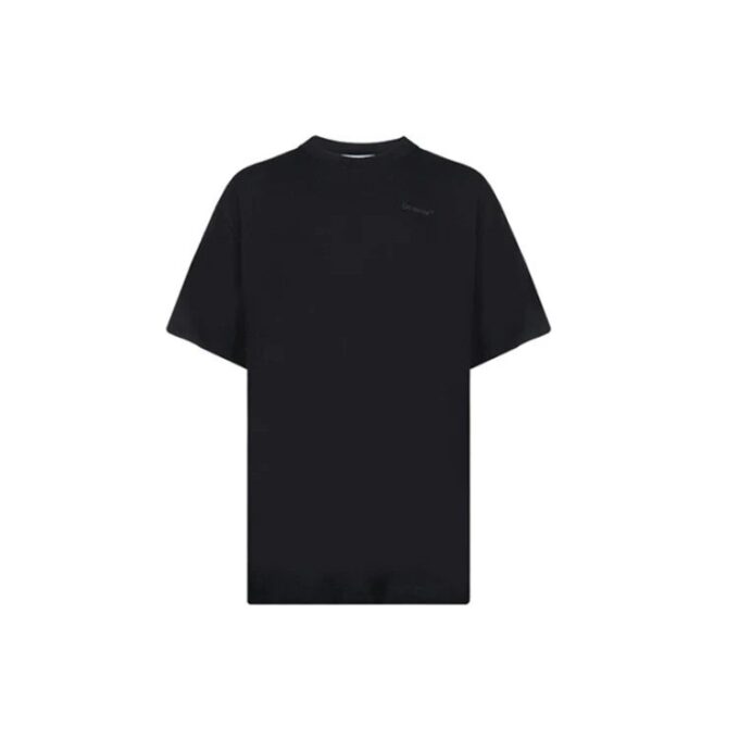 SS22 Pattern Cotton Short Sleeve Black