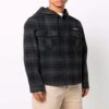 SS22 Plaid hooded Long Sleeves Shirt Version Black