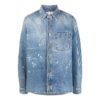 SS22 Printing Logo Denim Long Sleeves Shirt Ordinary Version Blue