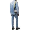 SS22 Printing Logo Denim Long Sleeves Shirt Ordinary Version Blue