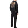 SS22 Printing Logo Solid Color Round Neck Long Sleeves Black