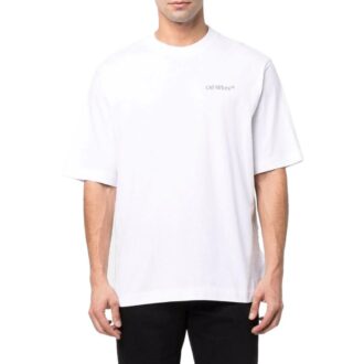 SS22 Printing Round Neck Pullover Short Sleeve Ordinary Version White
