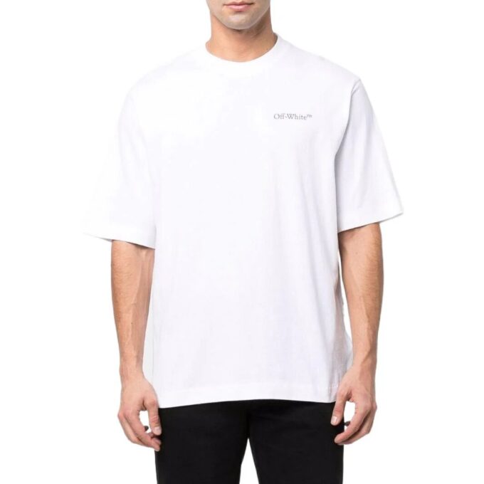 SS22 Printing Round Neck Pullover Short Sleeve Ordinary Version White