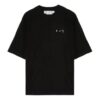 SS22 Round Neck Pullover Back Logo Pattern Short Sleeve Loose Fit Black