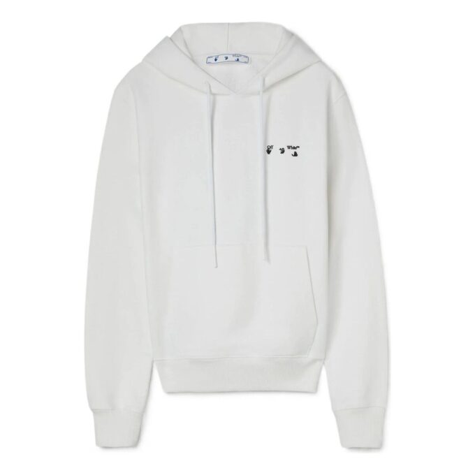 SS22 Solid Color Hooded Pullover Long Sleeves Unisex White