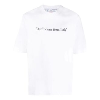 SS22 Solid Color Logo Printing Round Neck Short Sleeve Slim Fit Version White