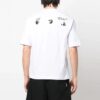 SS22 Solid Color Logo Printing Round Neck Short Sleeve Slim Fit Version White