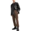 SS22 Solid Color Straight Casual Pants Ordinary Version Brown