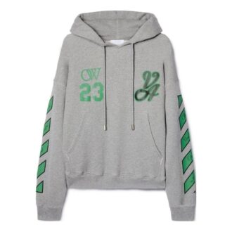 SS24 Varsity Skate Hoodie “Melange Grey College Green”