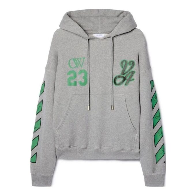 SS24 Varsity Skate Hoodie “Melange Grey College Green”