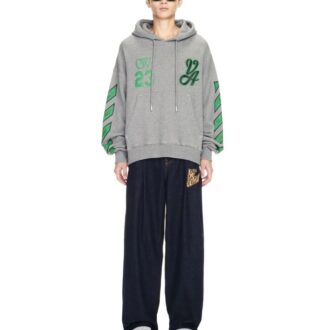 SS24 Varsity Skate Hoodie “Melange Grey College Green”
