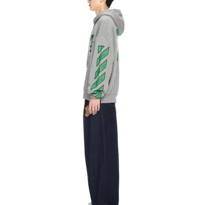 SS24 Varsity Skate Hoodie “Melange Grey College Green”