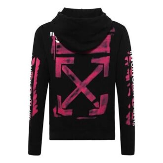 Stencil Arrow Hooded Sweatshirt “Black”