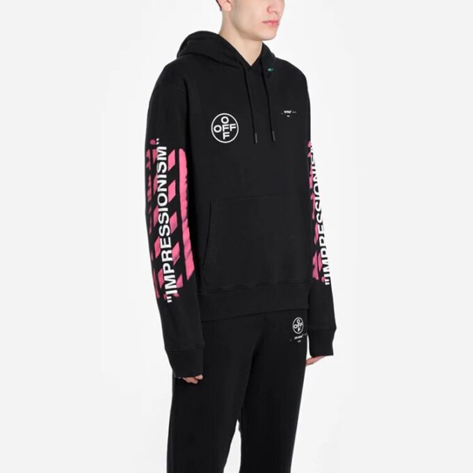Stencil Arrow Hooded Sweatshirt “Black”