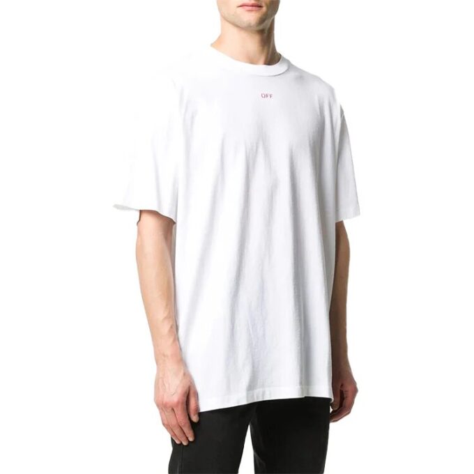 Stencil Arrows Printing Short Sleeve White
