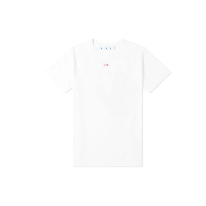 Stencil Short-Sleeve Slim Tee “White/Red”