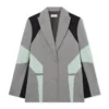 Stretch Color Block Blazer