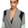 Stretch Color Block Blazer