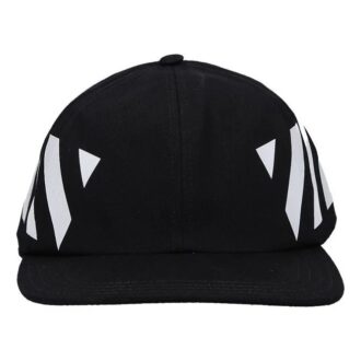 Stripe Casual Baseball Cap Black