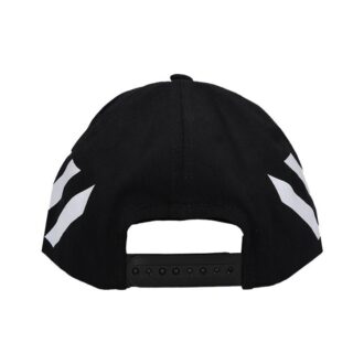 Stripe Casual Baseball Cap Black