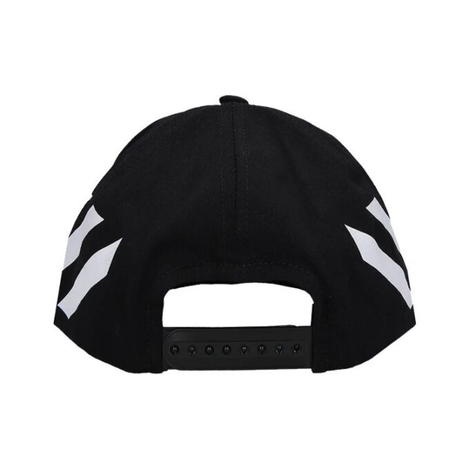 Stripe Casual Baseball Cap Black