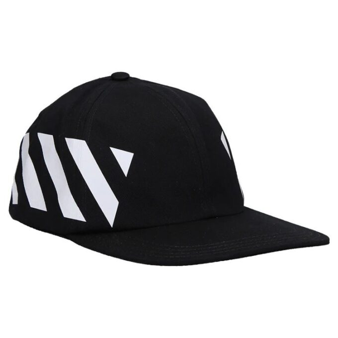 Stripe Casual Baseball Cap Black