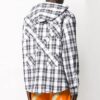 Stripe Hooded Long-sleeve Shirt Unisex White