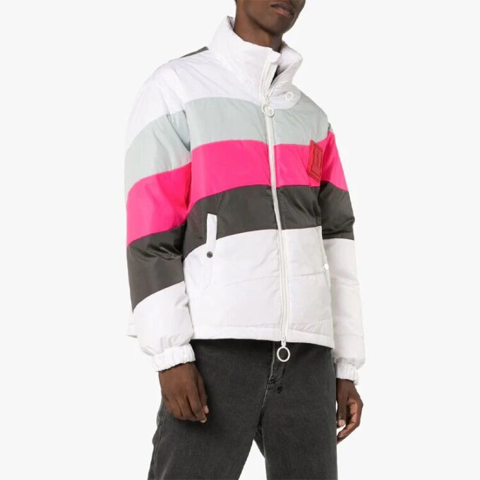 Stripe Jacket Slim Fit Version Colorblock