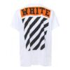 Stripe Logo Printing Short Sleeve Ordinary Version White