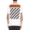 Stripe Logo Printing Short Sleeve Ordinary Version White