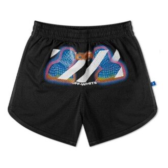 Stripe Mesh Shorts Version Black
