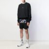 Stripe Mesh Shorts Version Black