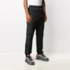 Stripe Nylon Training Long Pants Black