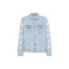 Stripe Printing Denim Jacket Blue