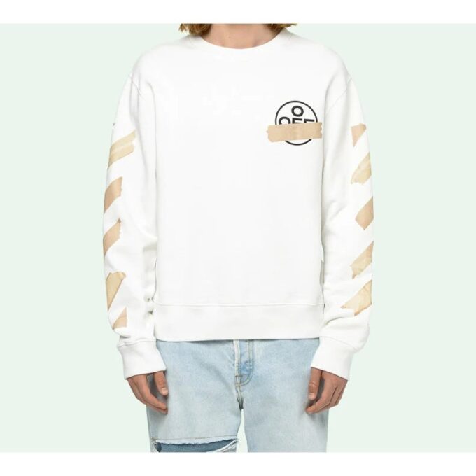 Tap Arrows Mens Logo Long Sleeve Round Neck Sweater Tape