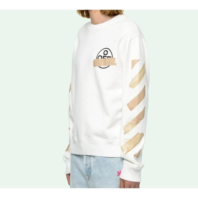 Tap Arrows Mens Logo Long Sleeve Round Neck Sweater Tape