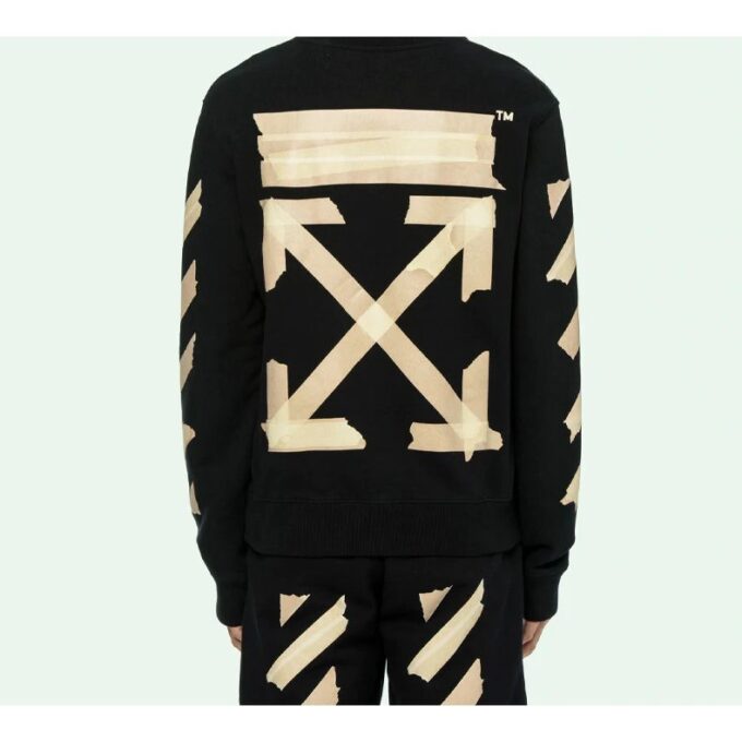 Tap Arrows Mens Logo Long Sleeve Round Neck Sweater Tape