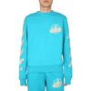Tap Arrows Printing Sweater Men Blue